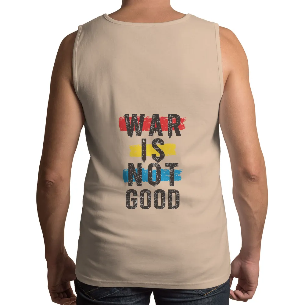 Custom T-Shirt Printing: War is Not Good - Peace Activism Design|shirts for family of 4