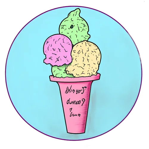 Tee Shirts Printed: Whimsical Ice Cream Cone - Summer Memories