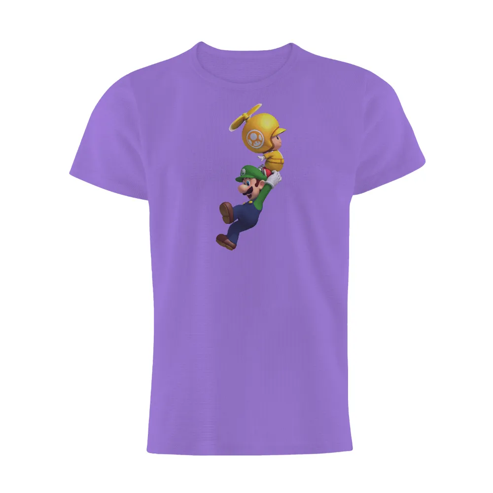 T-Shirt Printing: Luigi's Adventure with Power-Up|mario 35th anniversary shirts