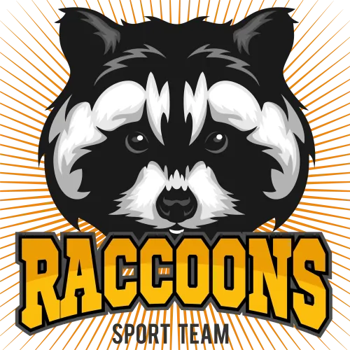 T-Shirts Custom: Raccoons Sport Team Mascot Rocky