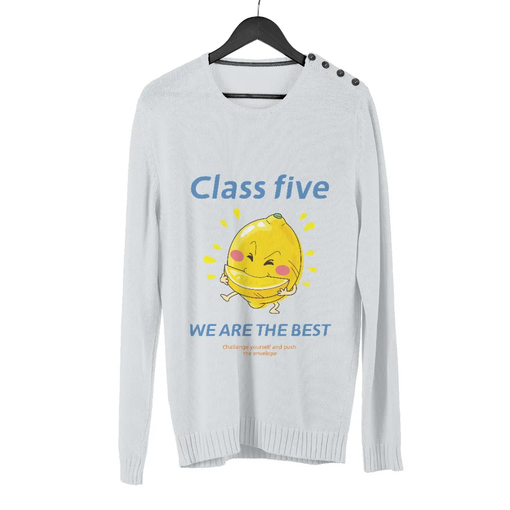 Tee Shirt Printing: Lemon Mascot - WE ARE THE BEST|best lightweight sun protection clothing