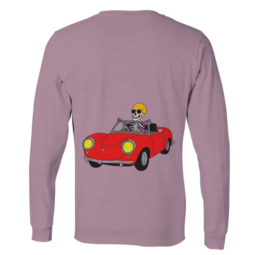 Shirts Graphic Tees: Skeleton Adventure in Vintage Car|skeleton shirts dbd