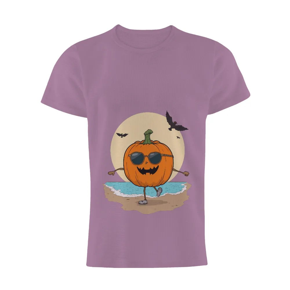 T-Shirts Pattern: Cool Pumpkin at the Beach - Halloween Night|oneblood halloween shirt 2022