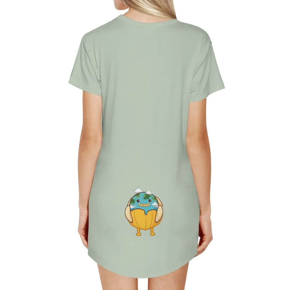 TShirt Design: Earth Taking a Bath - Environmentally Friendly and Playful|earth day is my birthday shirt