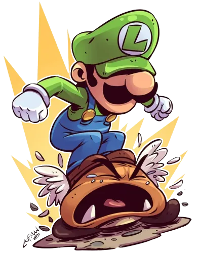 T-Shirts Custom: Luigi's Leap - Funny Gaming Pop Culture