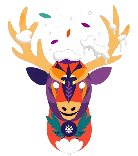 Custom T-Shirt Printing: Winter Wonderland Reindeer Design