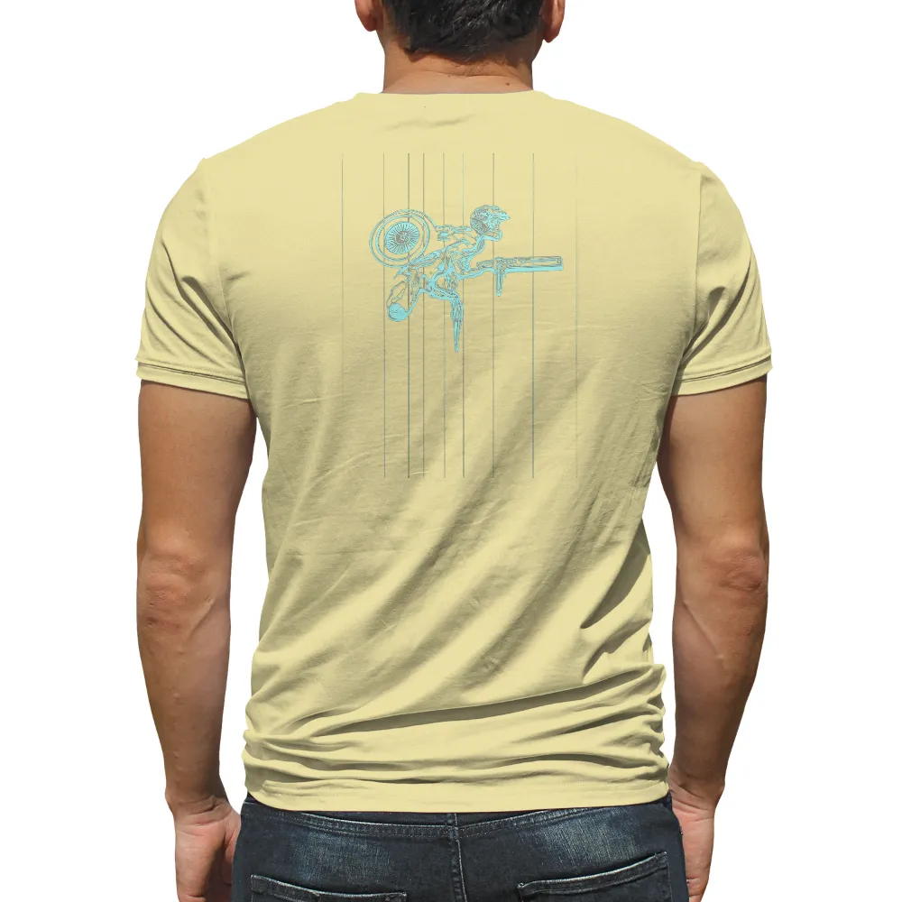 Custom Tee Shirts: Motocross Rider in Mid-Air - Adrenaline and Freedom| Sense of motion and energy