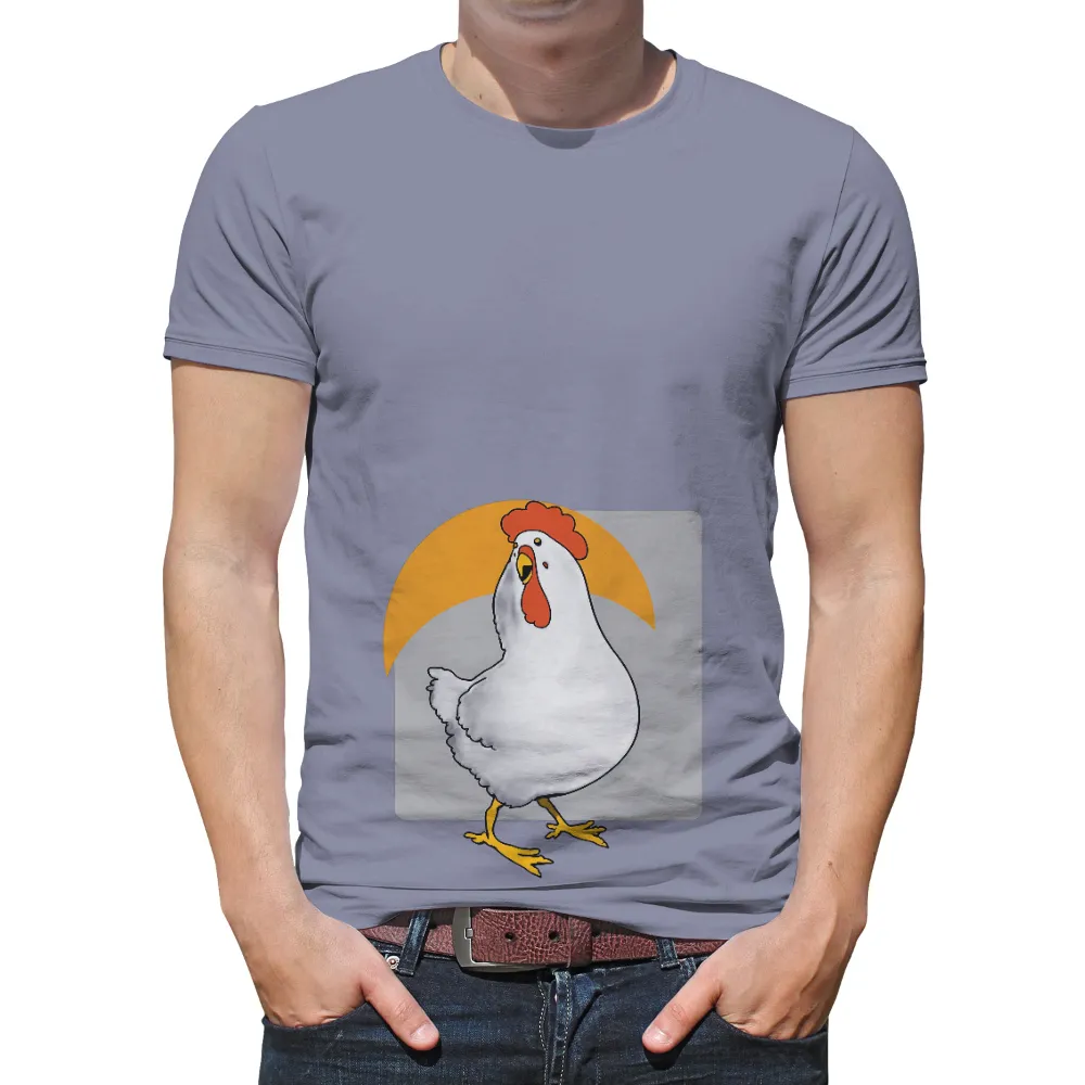 TShirt Printing: Start Your Day with Clara's Confidence|chicken man tee shirt