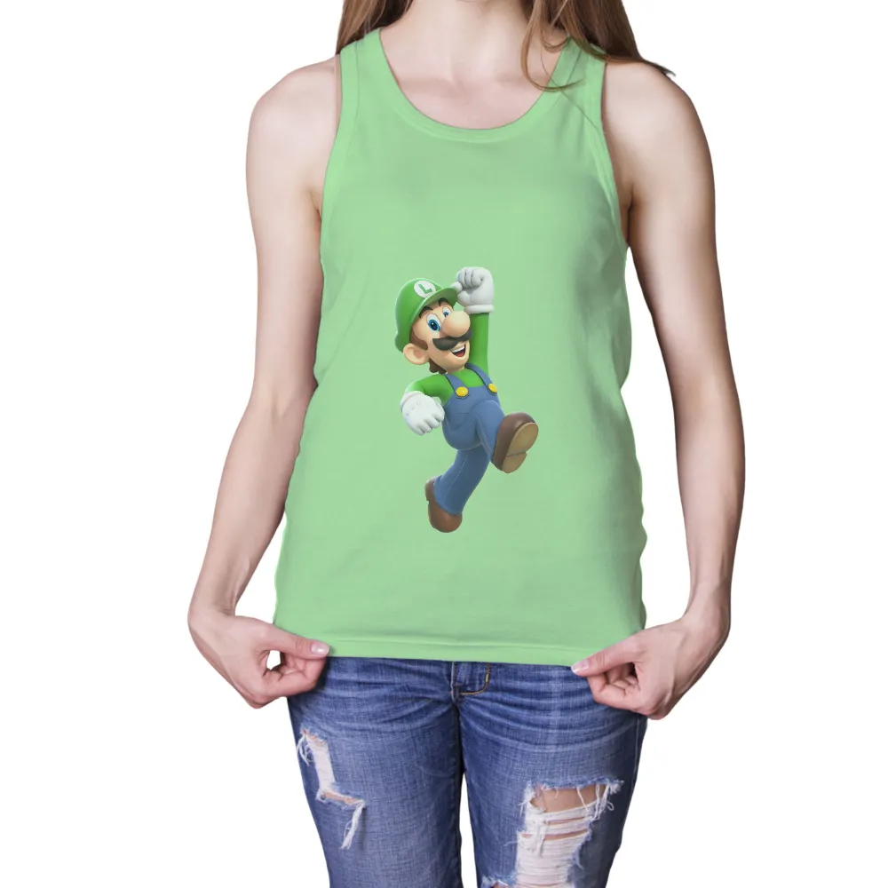 Customized Tee Shirts: Luigi's Adventure - Gaming Fun|mothers day classic t shirts