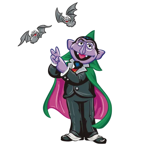 T-Shirt Printing: Count von Count - Playful Vampire Design