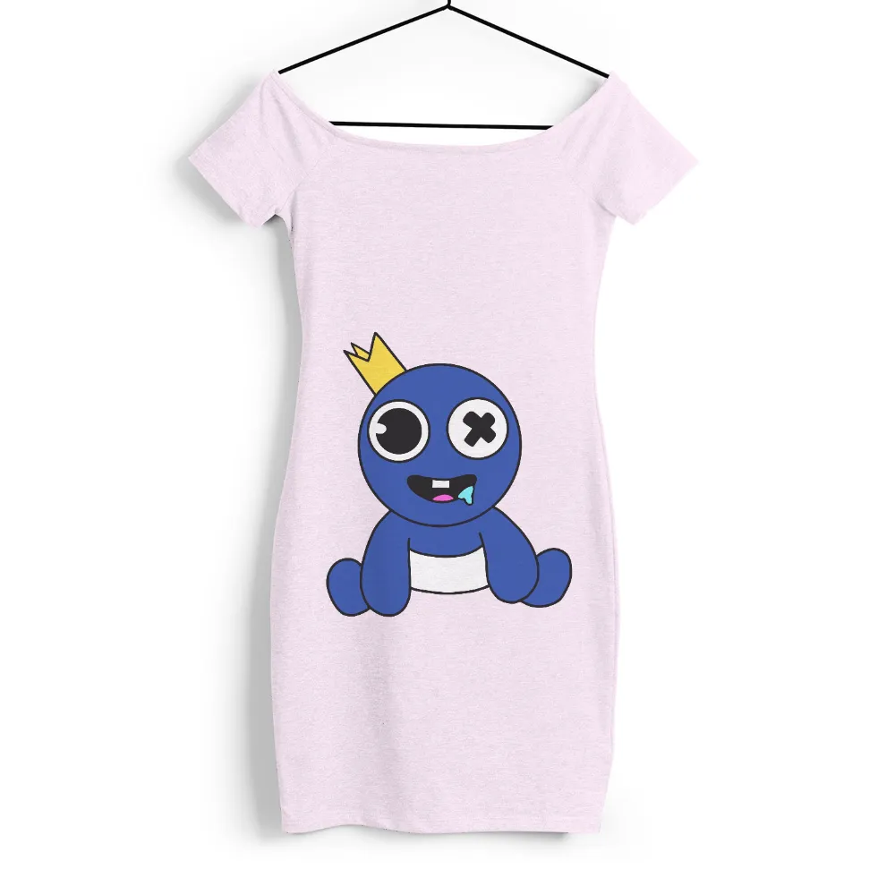 T-Shirts Design: Quirky Blue King Bloop - Funny & Playful|t shirt hellfire club roblox