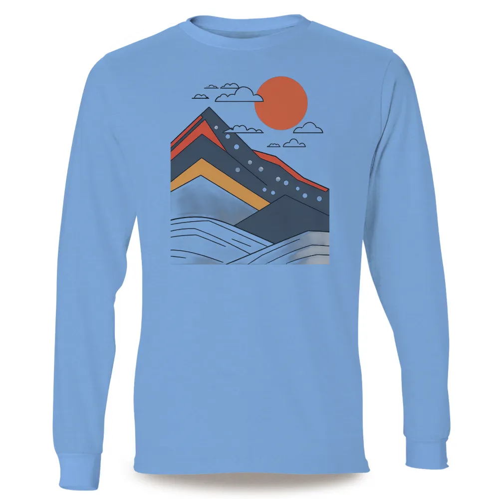 Graphic Tees: Adventure Mountains - Explore and Conquer|Stylized mountain range