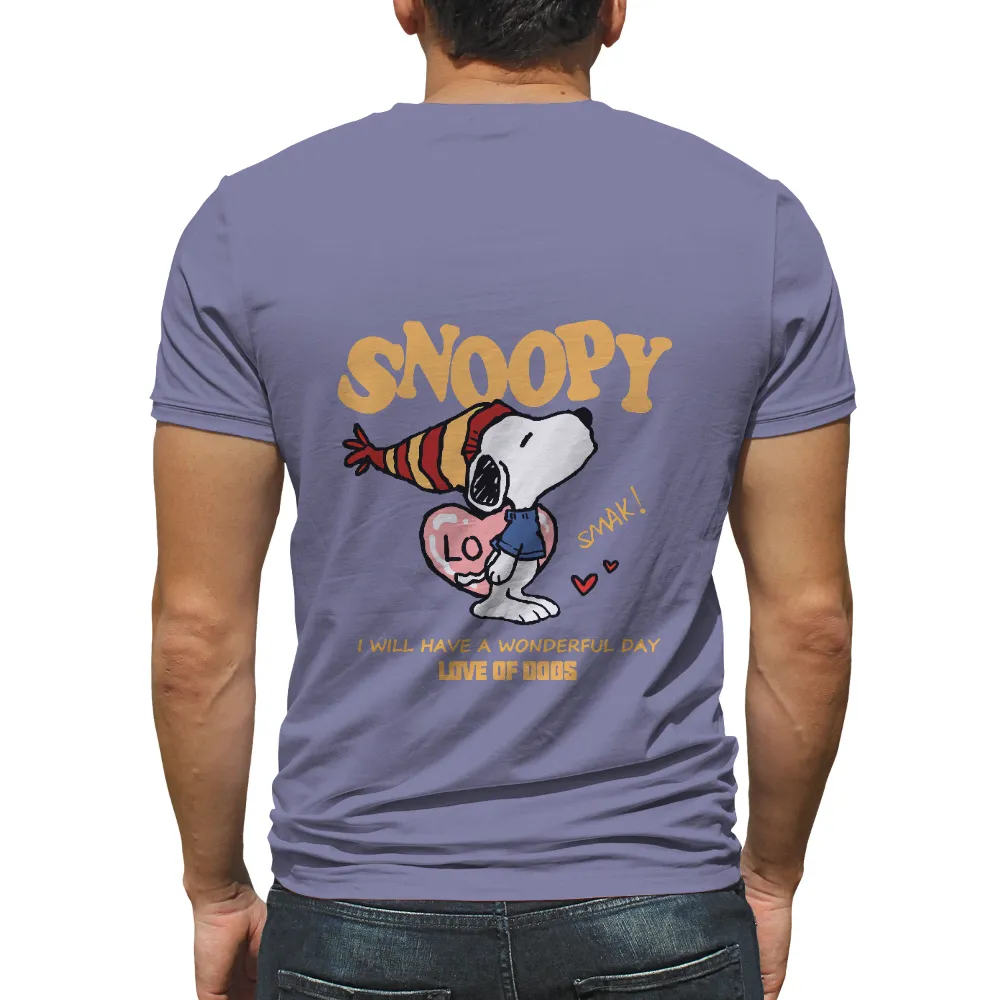 Shirts Graphic Tees: Snoopy's Love of Dogs - Spread Joy and Positivity|dad a sons first hero a daughters first love shirt