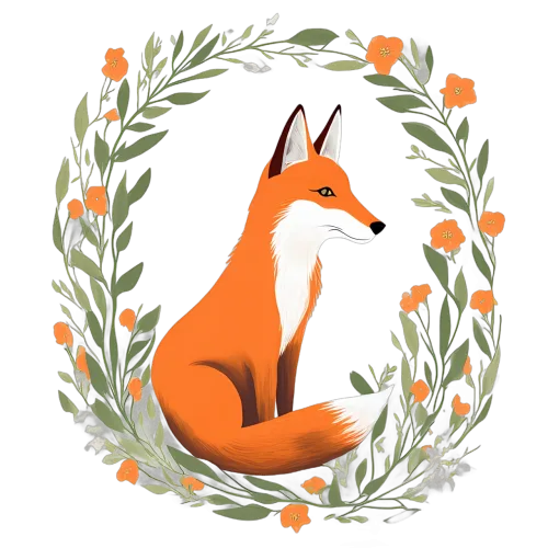 TShirt Design: Fox in Harmony with Nature