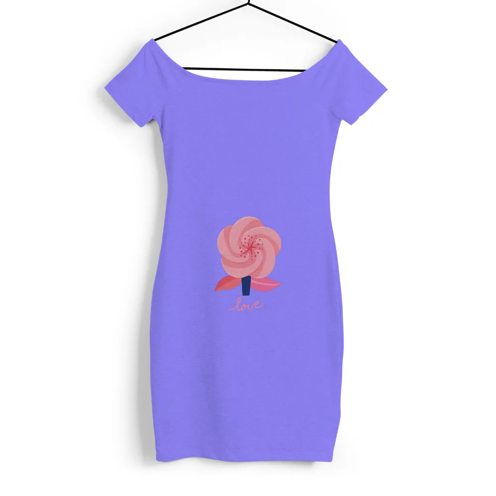 T-Shirts Pattern: Swirling Love Flower - A Symbol of Pure Emotions|peace love camping shirt