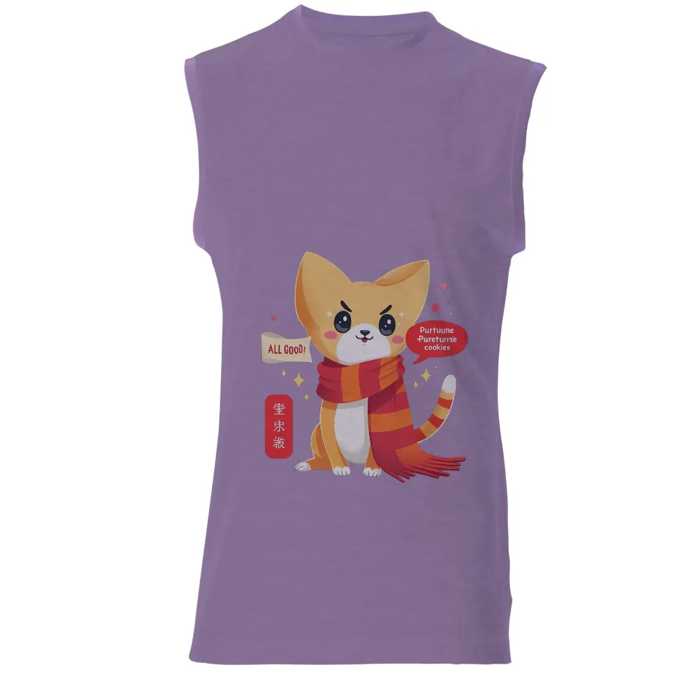 T-Shirt Printing: Purtuune Pureturme Cookies - Cute Cat Design|Cute orange cat