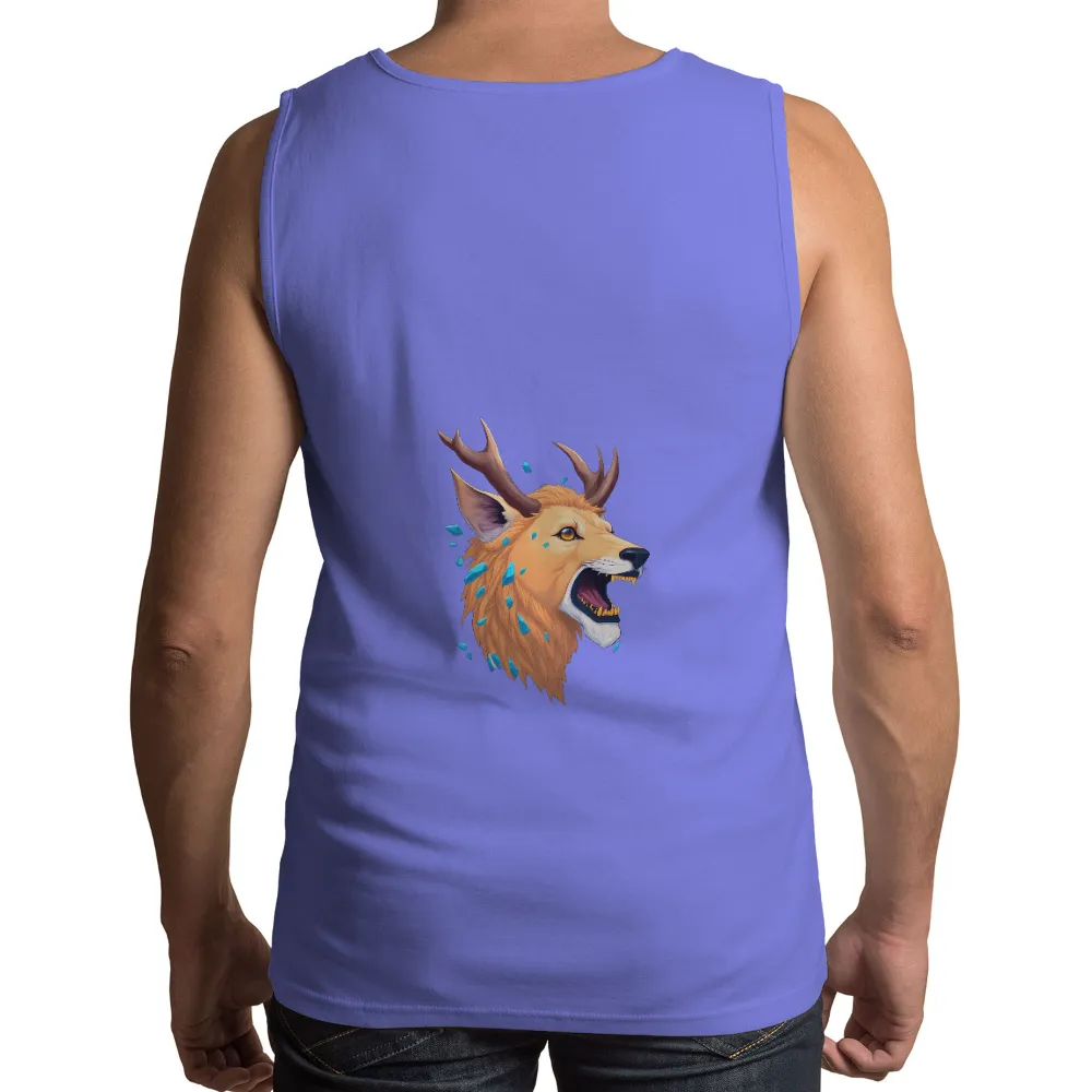 T-Shirts Pattern: Mythical Creature with Blue Crystals|goku power mode t shirt