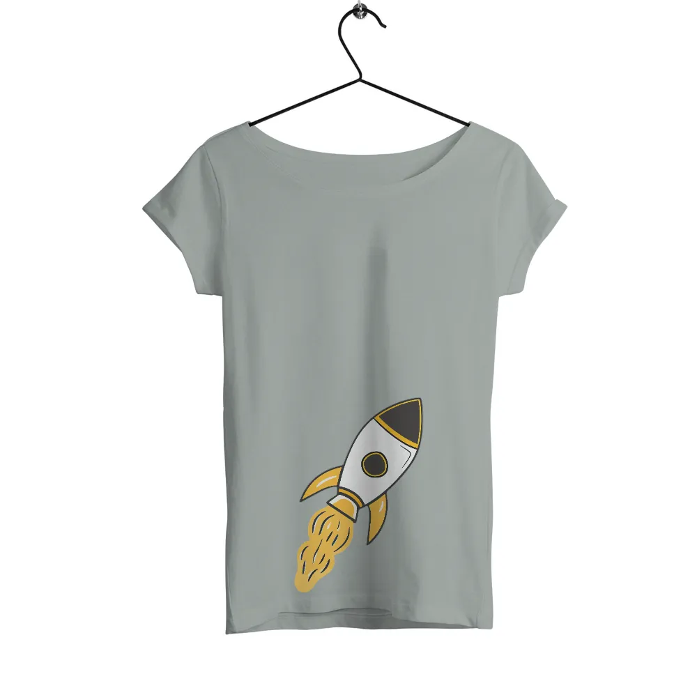 Customized Tee Shirts: Rocket Exploration - Vintage Adventure|nirvana 90's vintage tee