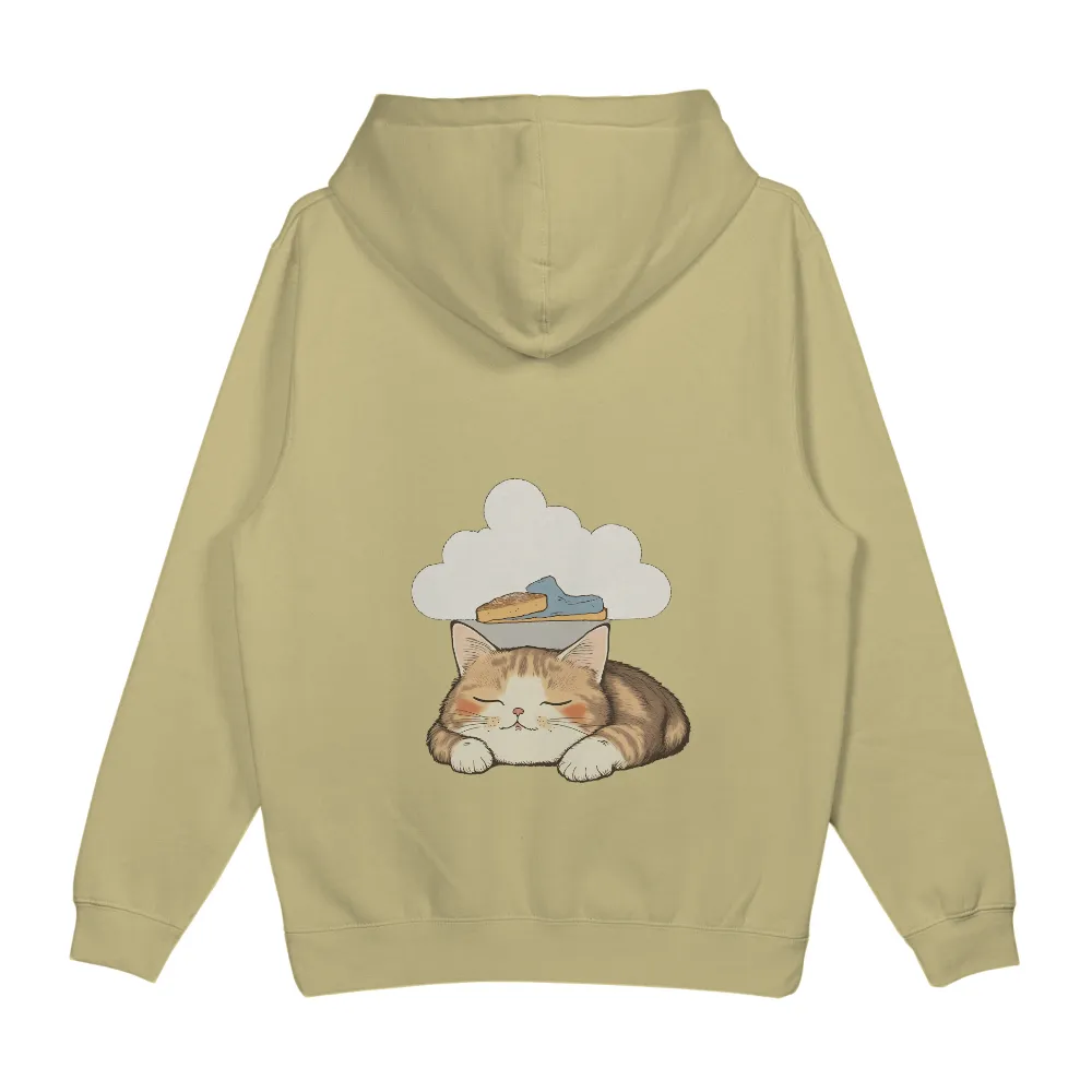 Custom Tee Shirts: Dreaming Cat with Pizza Slice|cute easter tops