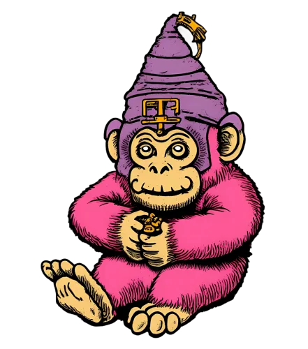 T-Shirts Custom: Magical Wizard Monkey - Artistic Design