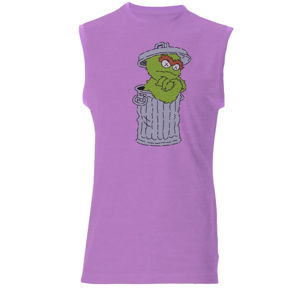 Custom T-Shirt Printing: Oscar the Grouch - Grumpy Yet Lovable|black shirt cartoon character