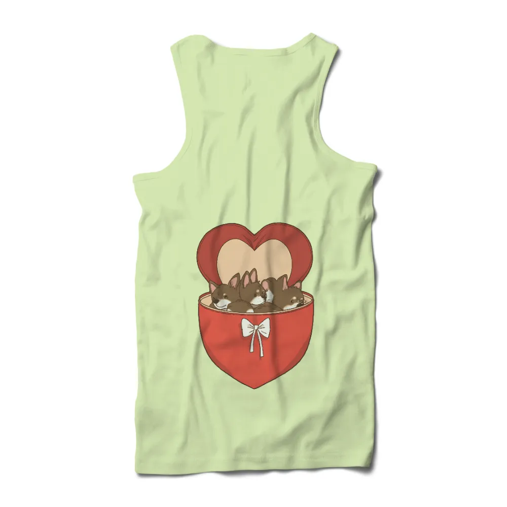 Shirts Graphic Tees | Heartfelt Puppies in a Box| affectionate puppies