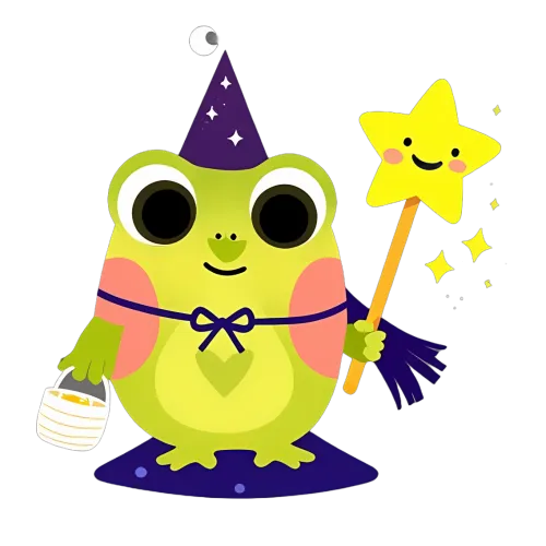 T-Shirts Design: Whimsical Frog Wizard - Halloween Magic