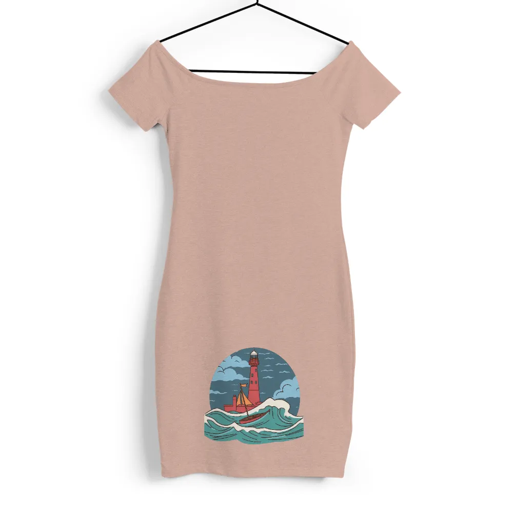 Shirts Graphic Tees | Sailor's Journey: Lighthouse & Waves| Guidance