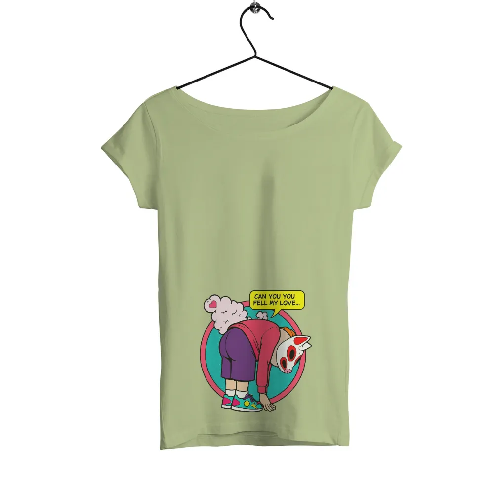 T-Shirts Pattern: Can You Feel My Love - Whimsical City Nights|Zephyr standing on a rooftop