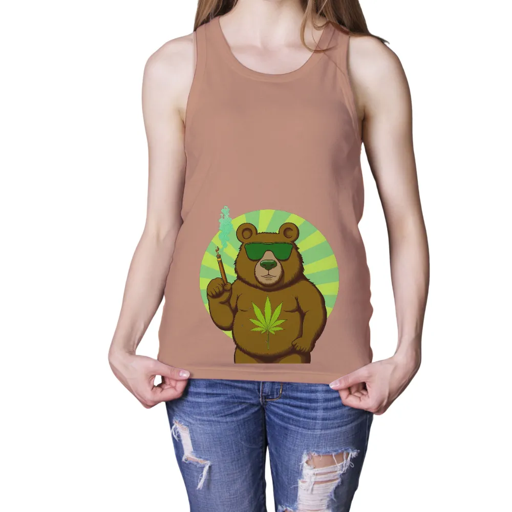 Tee Shirt Printing: Bruno the Bear - Relaxation and Freedom|trippy bear shirt