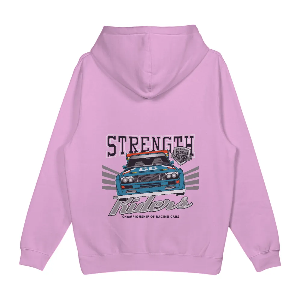 T-Shirts Custom: Strength Riders - Racing Car Design|bleached racing shirts