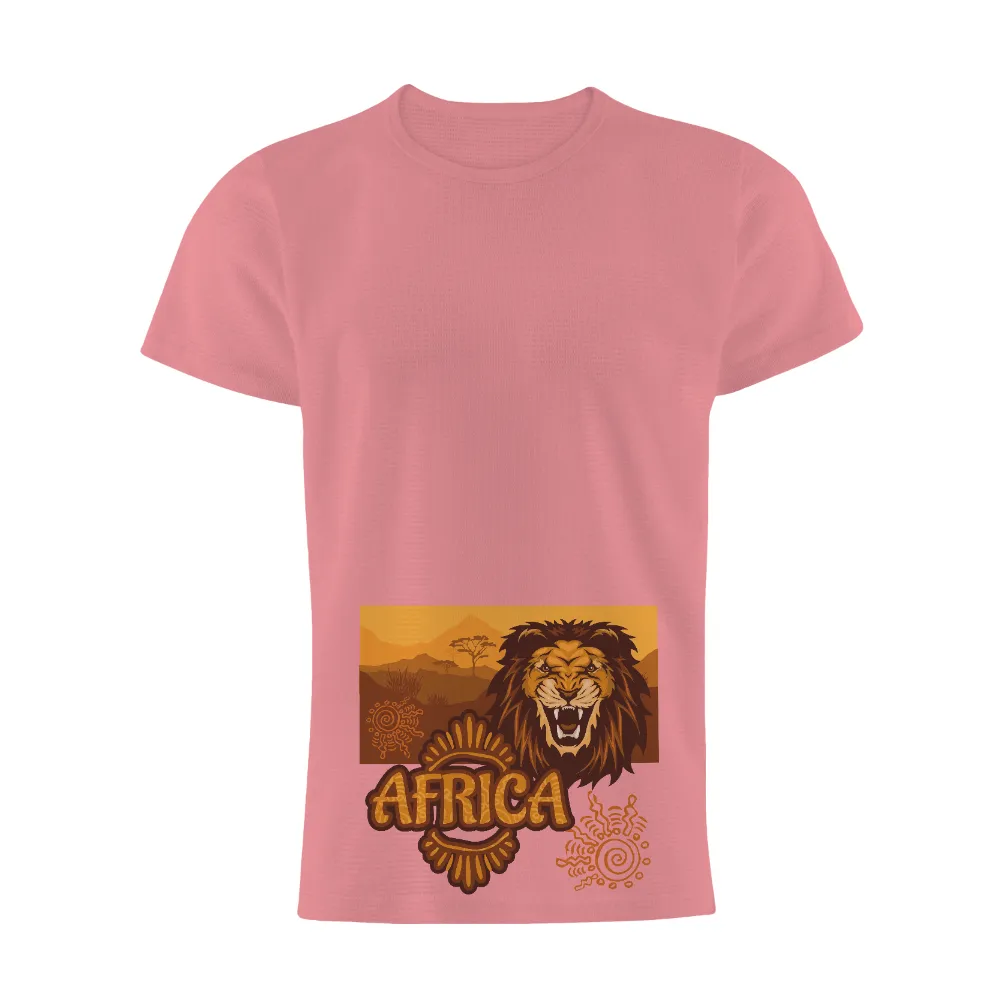 Custom T-Shirt Printing: Roaring Lion of Africa - Artistic Design|courage the cowardly dog shirt hot topic