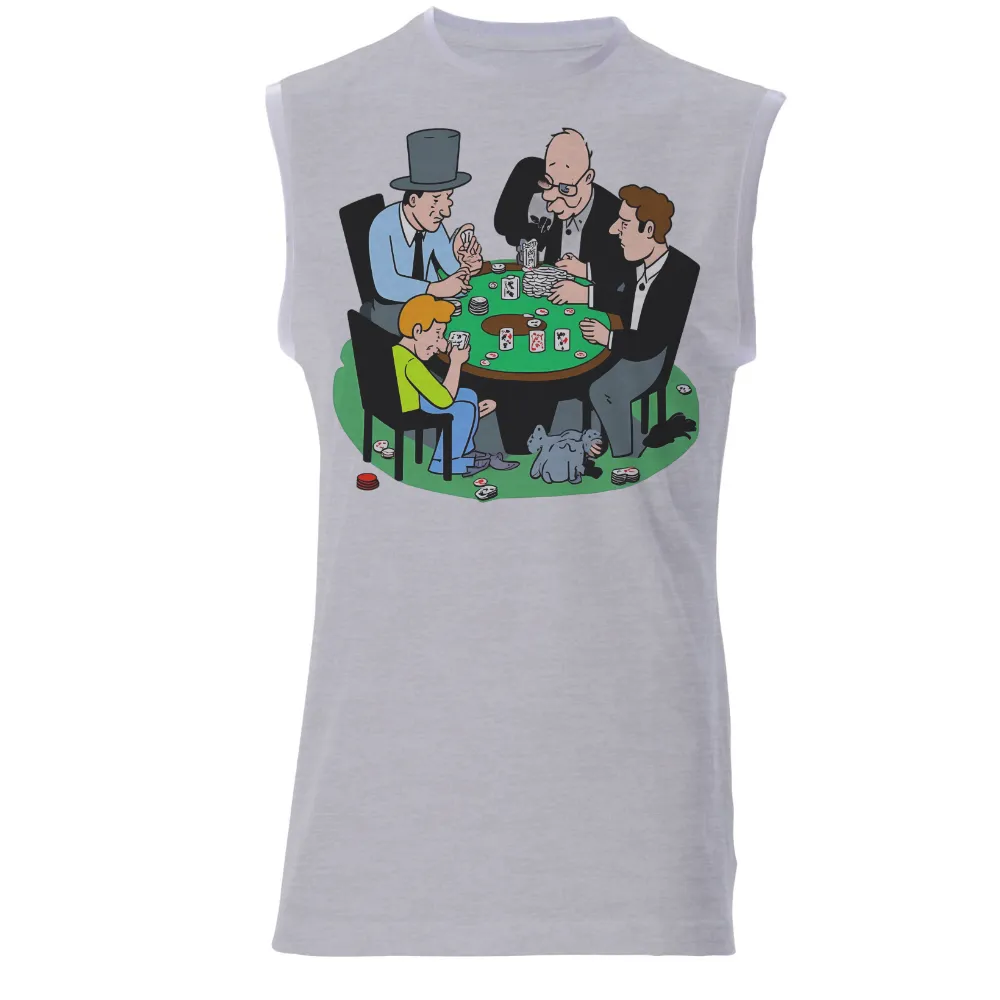 T-Shirt Printing: High-Stakes Poker Game | Vintage Retro Design| Tense atmosphere