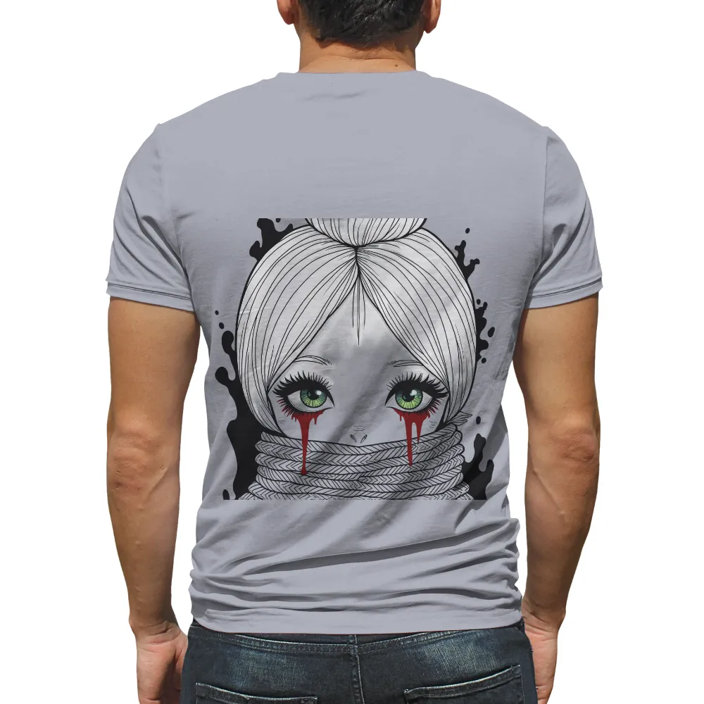 Custom Tee Shirts: Lila's Emotional Struggle with Blood-Red Tears|toilet bound hanako kun shirt hot topic