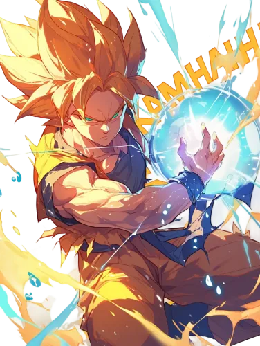 Goku in his Ultra Instinct form, showcasing his ultimate power