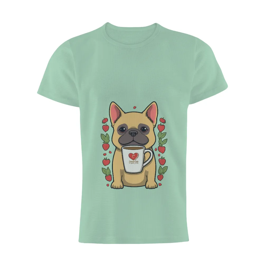 T-Shirts Pattern: Frenchie's Whimsical Morning at the Café|roblox t shirt heart