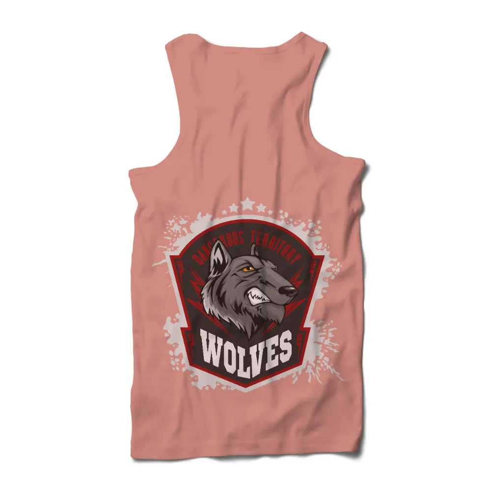 Custom Tee Shirts: Dangerous Territory Wolves - Strength and Unity|mom to the 4th power shirt