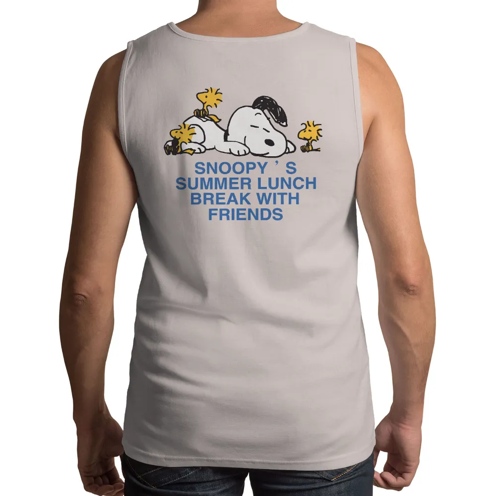 T-Shirts Custom: Snoopy’s Summer Lunch Break with Friends|hot droid summer shirt