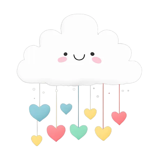 Whisp's Heart Rain: A Whimsical T-Shirts Design