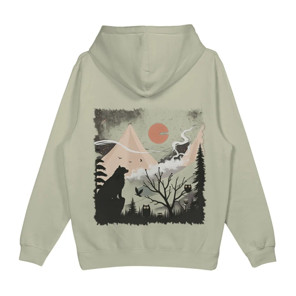 TShirt Printing: Mystical Night in the Mountains| Silhouetted trees and bushes