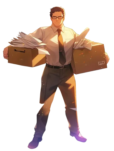 Dwight carrying boxes - dwight anime shirt