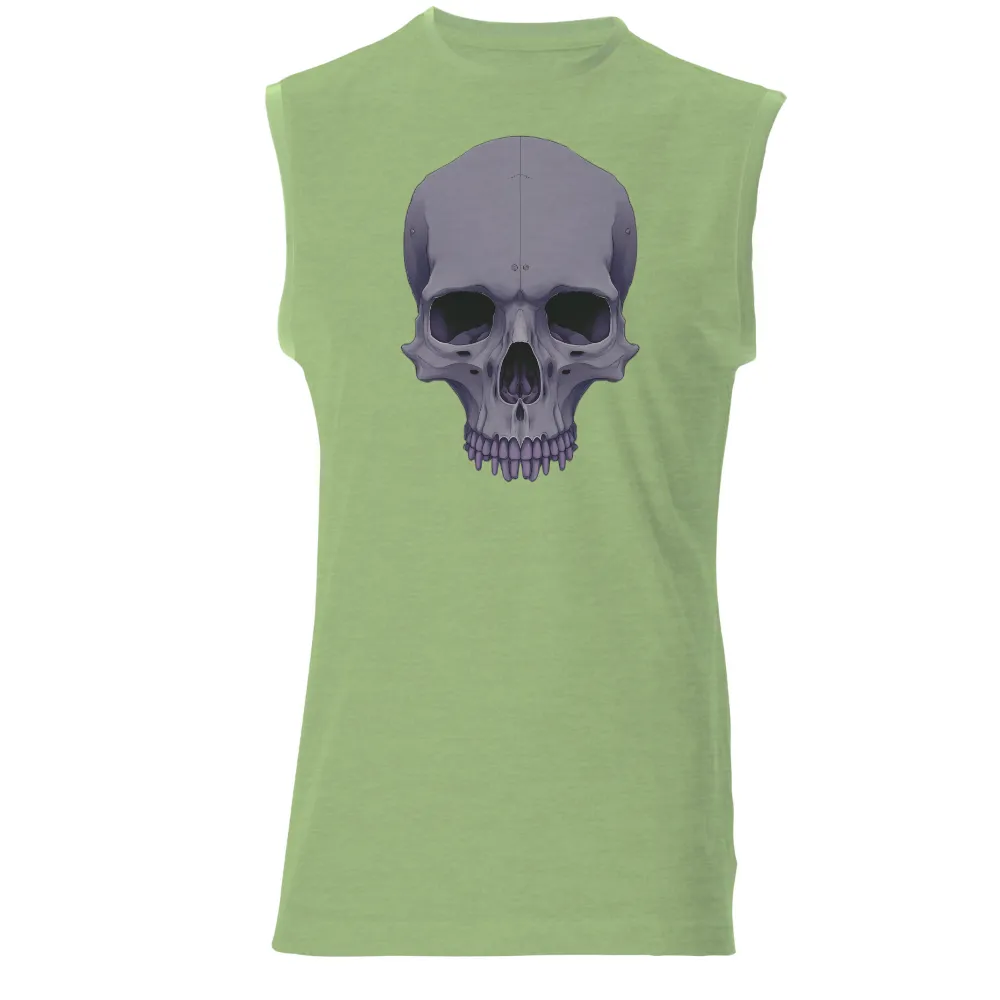 T-Shirts Pattern: Stylized Skull in Deep Purple - Artistic and Thought-Provoking|military purple heart t shirts