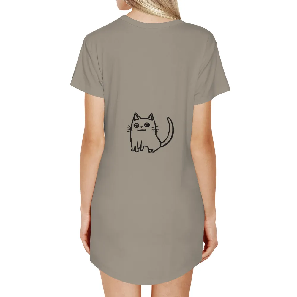 Tee Shirt Printing: Indifferent Cat Design|t shirt roblox cat