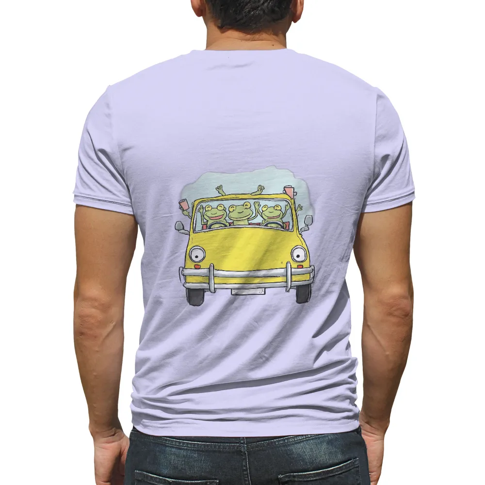 Tee Shirt Printing: Frogs' Adventure in a Yellow Car|adventure time star wars shirt