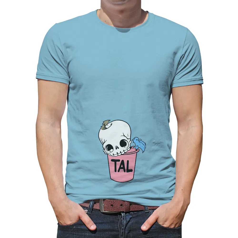 Tee Shirts Printed - Skull and Bird: A Tale of Curiosity and Mystery|adventure time shirt sex