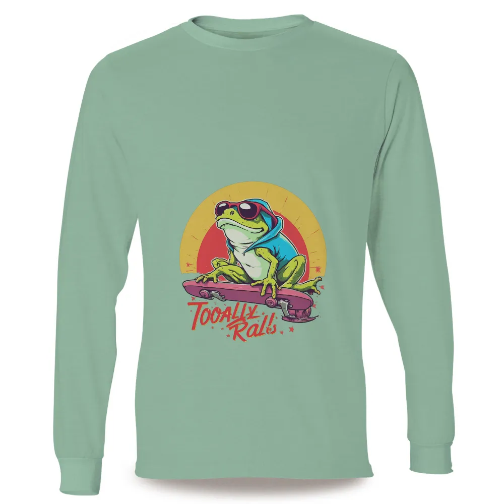 Retro Frog Skateboard Art: Embrace 80s Humor and Style|cool men's halloween shirts