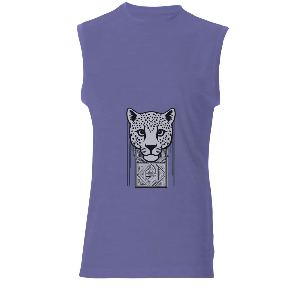 Customized Tee Shirts: Leopard in the City - Art Deco Inspired Design|leopard print valentine shirt