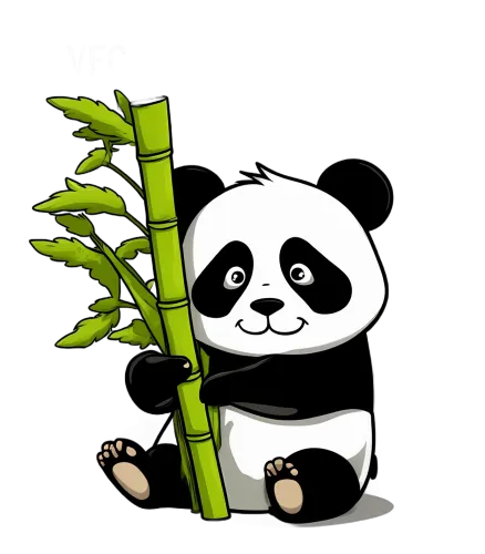 T-Shirt Printing: Panda Embracing Bamboo - Nature's Wonder