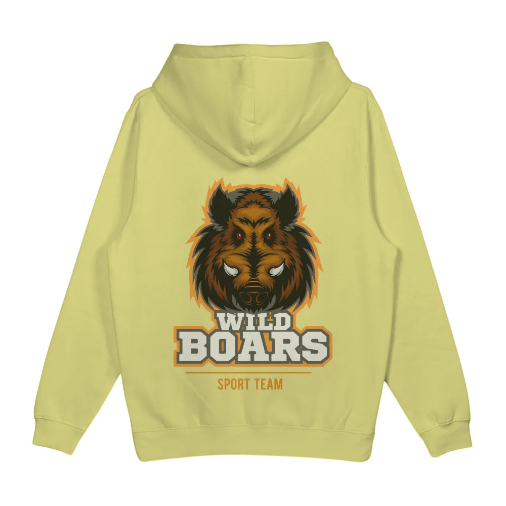 Custom Tee Shirts: Wild Boars Sport Team - Strength and Resilience|men's long sleeve sun protection swim shirts