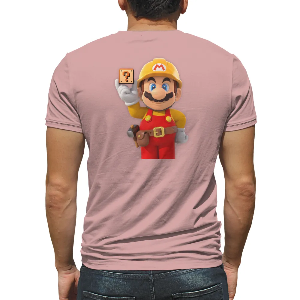 Tee Shirt Printing: Celebrate Gaming Nostalgia with Mario and Question Block Design|john cena super mario bros 3 shirt